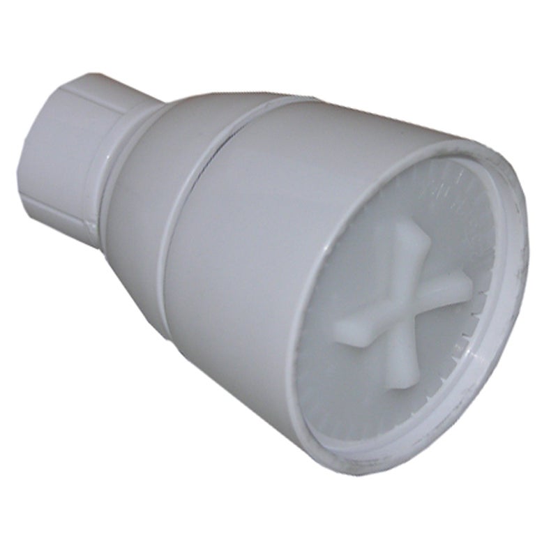 LASCO 08-2241 Shower Head with Adjustable Spray Plastic Body, White Plastic